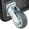 Global Industrial Silver Stainless Steel Bellman Cart, Straight Uprights, 6 Rubber Casters, 41-1/4L x 24W x 73H 985116SL - alternate 5
